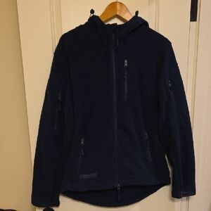 BÆRSkin Navy Blue Hooded Fleece Jacket